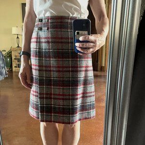 Boden British Tweed by MOON plaid skirt size 6L